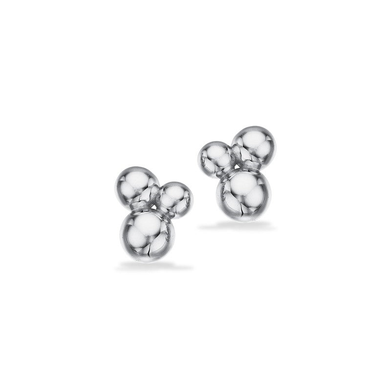 Scrouples kugle ørestikker i blankt sølv – tidløse og stilrene ørestikker.